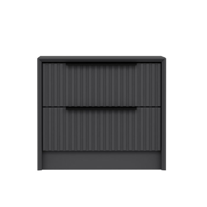 Hanah Home Mesilla de Noche Luxe Soft 4799 Antracita 45x53x45 cm